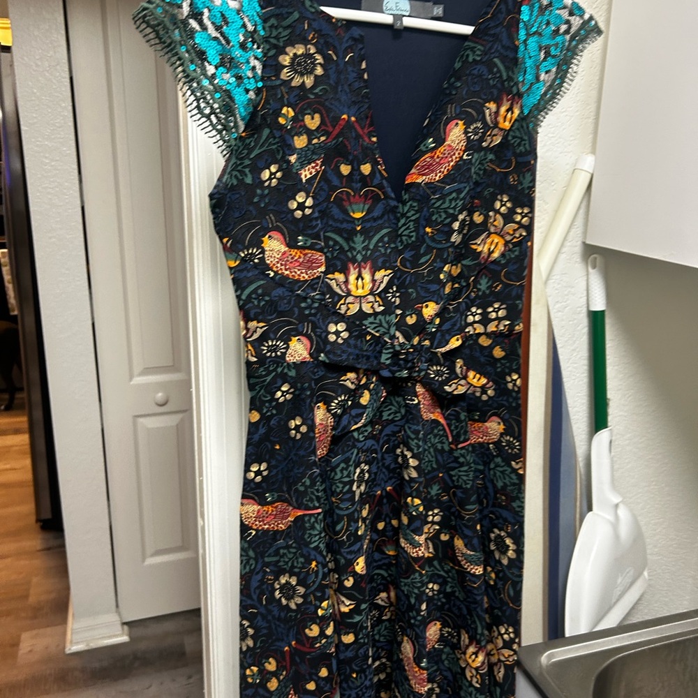 Anthropologie Multicolor Floral Maxi Dress